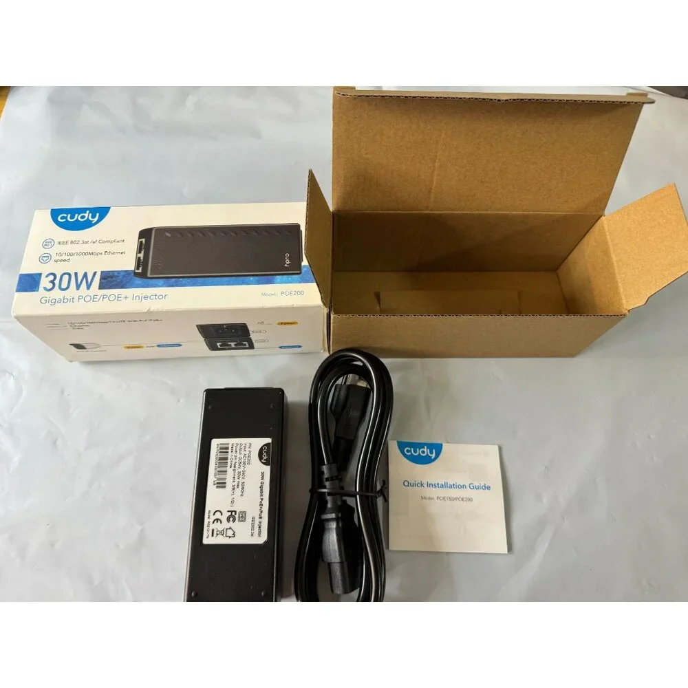 Cudy 30W Gigabit POE/POE+ Injector IEEE802.3at/af Compliant Model POE200